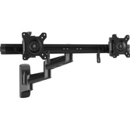 STARTECH.COM ST ARMDUALWALL - Monitor de montaje en pared para 2 monitores 15" - 24", giratori
