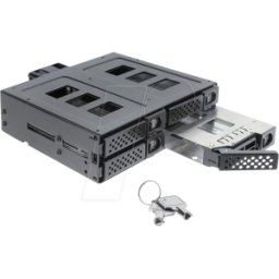 DELOCK 47141 - Rack móvil de 5.25" para 4 unidades HDD / SSD SATA o SAS de 2.5