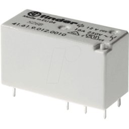 FINDER FIN 41.61.6S 12V - Relé de impresión - biestable, 1 contacto NA, 12 V CC