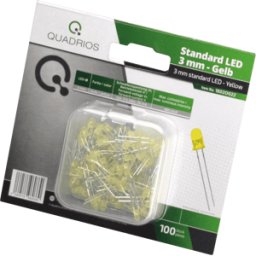 QUADRIOS QUAD 1802O022 - LED 3 mm - color amarillo, 100 piezas