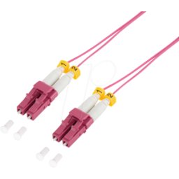 LOGILINK FS4LC01 - Cable de interconexiones LWL, LC Duplex, 50/125 micras, OM4, 1 m