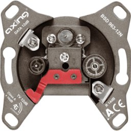 AXING BSD 963-12N - Enchufes de antena multimedia, continuidad, 12 - 14 dB