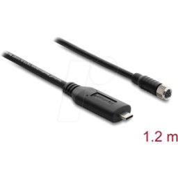 NAVILOCK 61286 - Cable de conexión GNSS, USB 2,0 Tipo-C > toma M8, resistente al