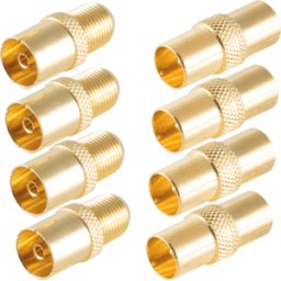 SHIVERPEAKS SHVP BS15-301514 - JUEGO DE adaptadores para IEC + F, chapado en oro macho/hembra