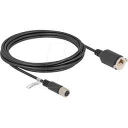 DELOCK 80462 - Cable M12 Codificado X de 8 pines hembra a RJ45 hembra para inst