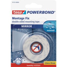 TESA 55732 - Cinta de montaje para espejos TESA Powerbond®, 1,5 m x 19 mm