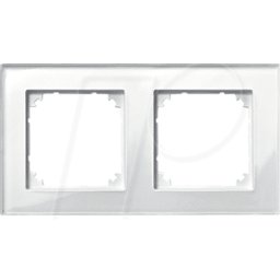 MERTEN EL MP 489219 - PLAN M, marco de cristal auténtico, doble, blanco brillante, ant
