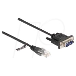 DELOCK 88008 - Cable RJ45 enchufe / serie RS-232 D-Sub 9 enchufe, 0,3 m