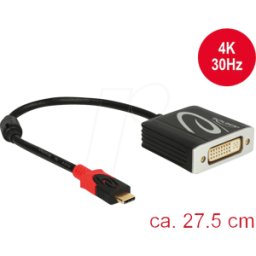 DELOCK 61213 - Cable adaptador USB Tipo-C macho > DVI hembra DP-Alt modo