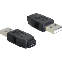 DELOCK 65029 - Conector hembra USB micro B a conector macho USB 2.0 A.