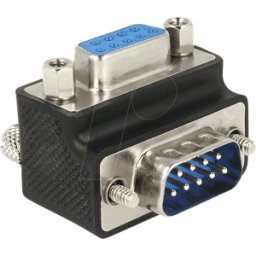 DELOCK 65595 - Adaptador Sub-D de 9 clavijas macho > conector hembra 270°