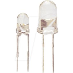LUCKY LIGHT LED 5-8000 WW - LED, 5 mm, con cable, blanco cálido, 11000 mcd, 30°.