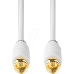 NEDIS N CSBW41000WT100 - Cable de antena y satélite, conector F F, 10.0m, blanco