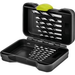 GOOBAY 77847 - Juego de taladro de madera 15 piezas en caja de transporte, Ø 3