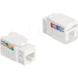 DELOCK 90720 - Módulo Keystone RJ45 hembra a LSA Cat.6A UTP 90° sin herramienta