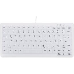 CONTOUR AK-C4110FU1WGE - Teclado, USB, desinfectable, compacto, blanco, ES
