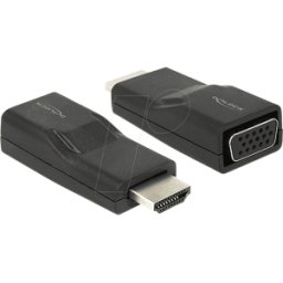 DELOCK 65655 - Adaptador VGA, conector macho HDMI-A a conector hembra VGA