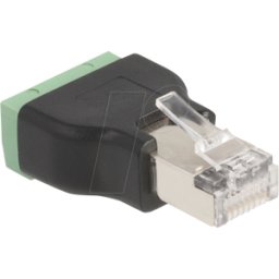 DELOCK 66603 - Adaptador de clavija RJ45 / bloque de terminales, 4 patillas