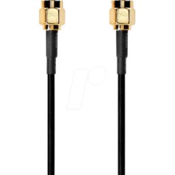 NEDIS N CSGB02000BK10 - Cable de antena, SMA macho / SMA macho, 1 m