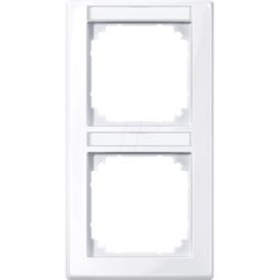 MERTEN ME MS 470225 - M-SMART, Marco, 2x, blanco activo brillante, portador de la etiq