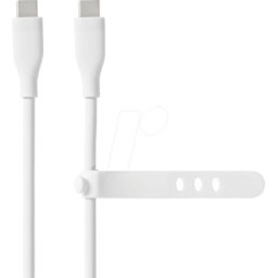NEDIS N CCGB60820WT15 - Cable de carga y sincronización, USB-C, 60 W, 1,5 m, blanco