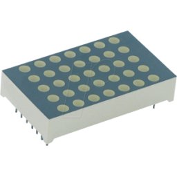 KINGBRIGHT TC12-11SURKWA - Pantalla de matriz de puntos, 5x7, hiperroja, cátodo acc., 39,0x