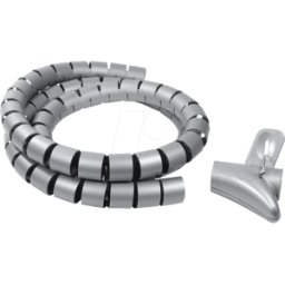 LOGILINK LL-SPIRAL 1500 - Manguera espiral + herramienta, 1500x25mm, gris