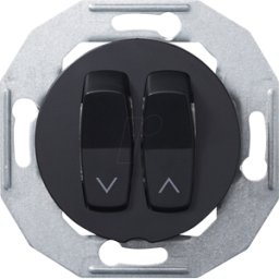 ELSO WDE011254 - Palpador de persiana con placa central, negro, redondo, UP, Reno