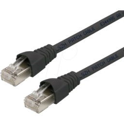 TELEGÄRTNER TG 100007969 - Cable de interconexiones RJ45 Cat.6a S/FTP 0,5 m negro