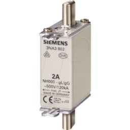 SIEMENS SIE 3NA3814 - NH fusible link, NH000, IN: 35 A, GG, UN AC: 500 V, UN DC: 250 V