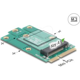 DELOCK 64339 - Adaptador Mini PCIe macho a ranura M.2 Key A