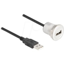 DELOCK 88181 - Toma de panel USB 2.0 tipo A
