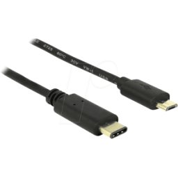 DELOCK 83334 - Cable USB 2.0, conector C a conector Micro B, 2 m