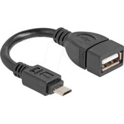 DELOCK 83018 - Cable USB 2.0, conector Micro-B a conector A, OTG, 11 cm