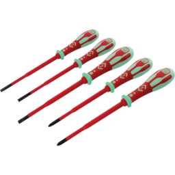 C.K CK T49283PD - Juego de destornilladores DEXTRO VDE SLIM, 5 piezas, fosforaci&