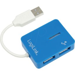 LOGILINK UA0136 - Hub USB 2.0 de 4 puertos, «Smile», azul