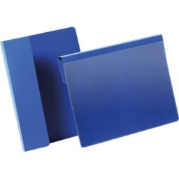 DURABLE 172207 - Bolsa de identificación con pliegue, transversal A5, azul
