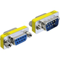 DELOCK 65249 - Adaptador Sub-D conector macho de 9 clavijas/conector hembra par