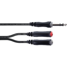 CORDIAL EY 0,3 VGG - Cable adaptador en Y, conector estéreo de 6,3 mm > 2x conector m