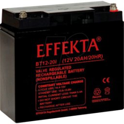 EFFEKTA EFKTA BT12-20I - Batería de plomo-vellón, AGM, 12V, 20 Ah, inserto
