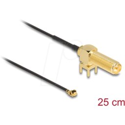 DELOCK 12036 - Cable de antena, toma PCB SMA 90° / clavija MHF® I