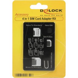 DELOCK 20650 - Adaptador para tarjetas SIM, 4in1