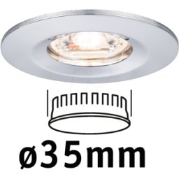 PAULMANN PLM 94302 - Luminaria empotrada NOVA MINI COIN rígida, 4 W, 2700 K,