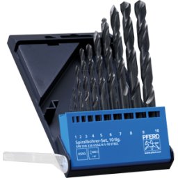 PFERD TOOLS PFERD 25298001 - Juego de taladro espiral HSSG, ACERO, DIN 338, 10 piezas