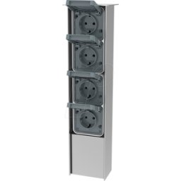JEHOKA 40449555 - Columna de acero inoxidable B 4.4, 4 tomas de corriente