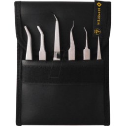 BERNSTEIN BERN 5 050 - Juego de pinzas SMD, 6 piezas, con bolsa