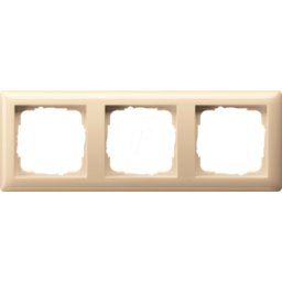 GIRA55 RA3 CWG - Marco blanco crema brillante, triple