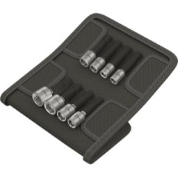 WERA 05073495001 - Juego de zócalo, 1/4", 8 piezas, hexágono