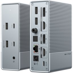 HYPER HDG215-EU - Replicador de puertos/estación de acoplamiento, Thunderbo
