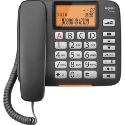 GIGASET COMMUNICATIONS GIGASET DL580 - Teléfono, con cable, botones grandes, negro